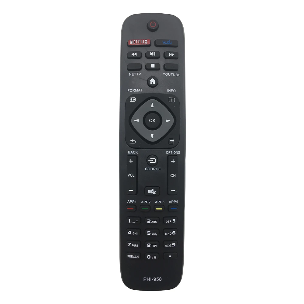 

Suitable for Philips TV remote control PHI-958 compatible models URMT39JHG003, YKF340-001, 52PFL6704D, YKF34001