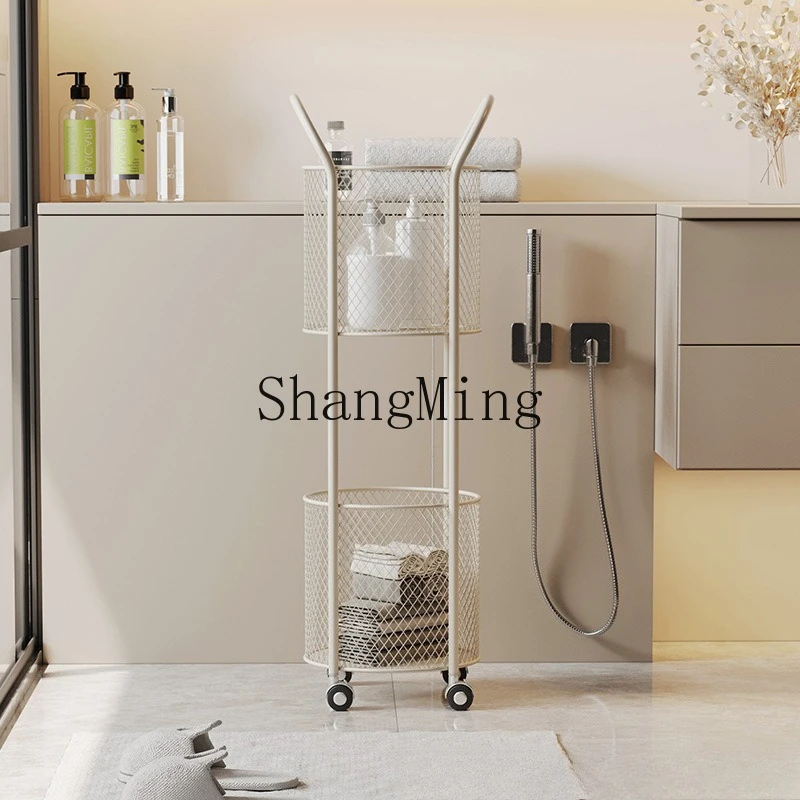 

FG простая корзина для хранения всякой всячины, многослойная стойка для хранения, бытовая напольная тележка, передвижная