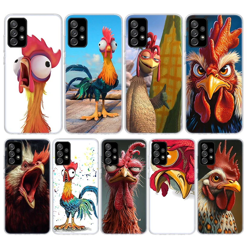 Funda de teléfono de silicona pollo gallina gallo para Samsung Galaxy Note 20 Ultra 9 8 10 Pro S10 Lite S9 Plus S8 + S7 Edge Funda
