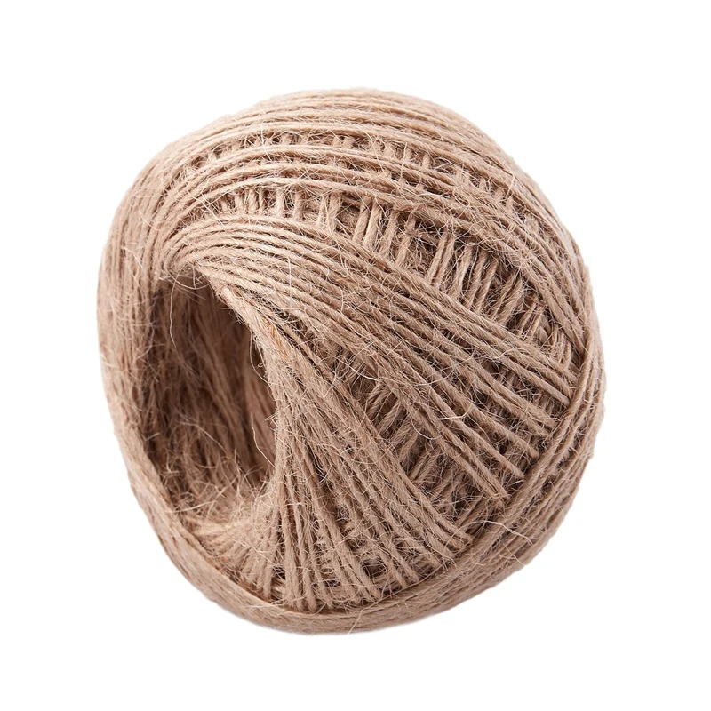 100M 1mm Natural Textured Hessian Jute Twine String Tag Label Hang Rope Wedding Home Woven Decorative DIY Crafts