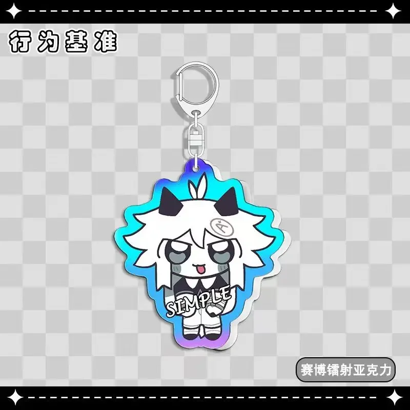 New Anime Fundamental Paper Education Cosplay Costume Key Pendant Props Acrylic Keychain Keyring