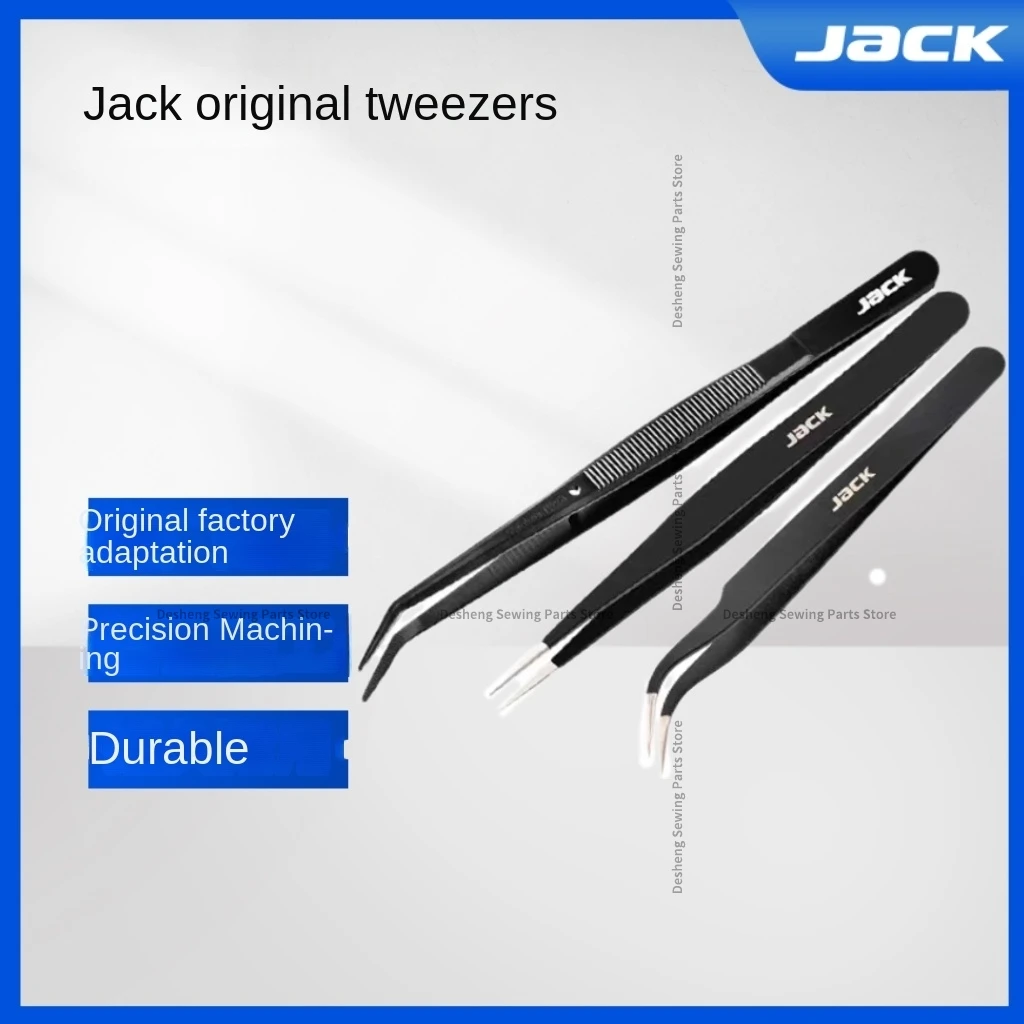 1PCS Original Jack Thickened Non-slip High Precision Chuck Elbow Tweezers with Straight Head Stainless Steel Threading Tweezers