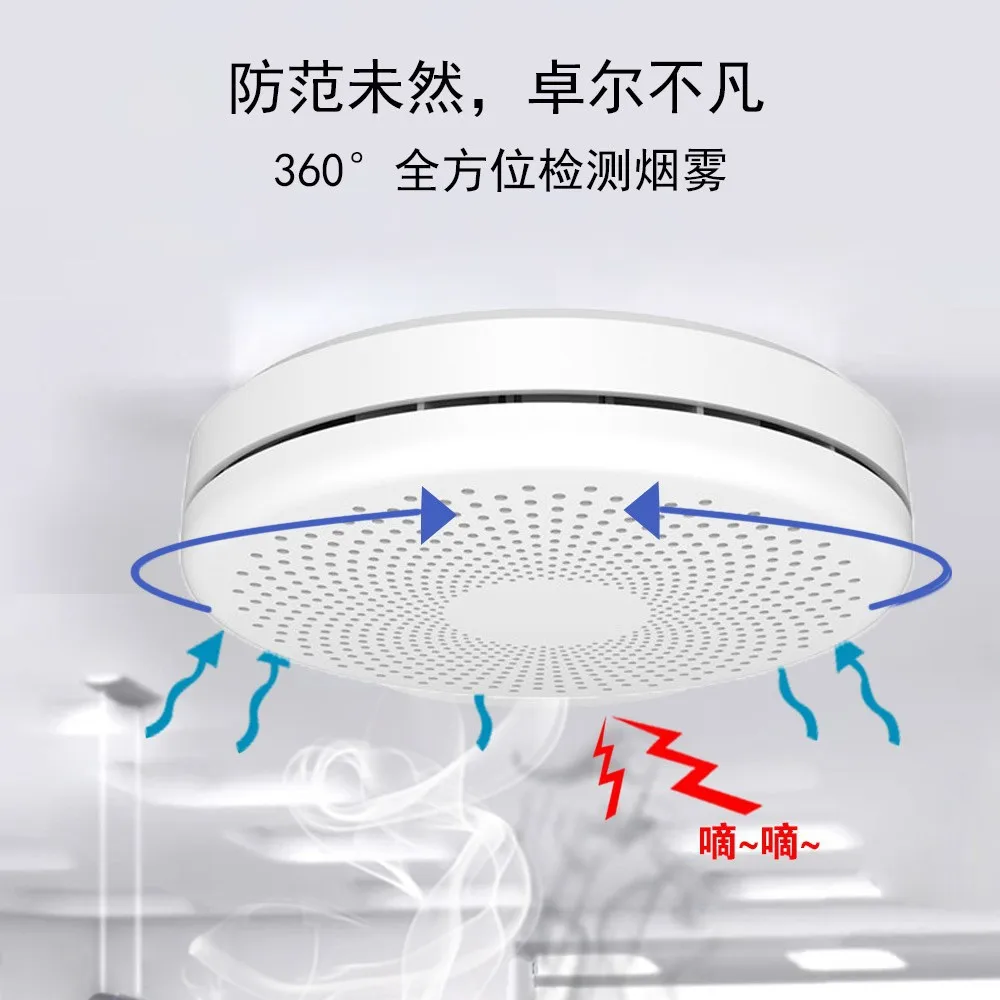 New 2in1 Version WiFi Tuya Smart Co & Smoke Detector Alarm Carbon Monoxide Parlor Room Kitchen Shop Fire PIR Sound Sensor Alert