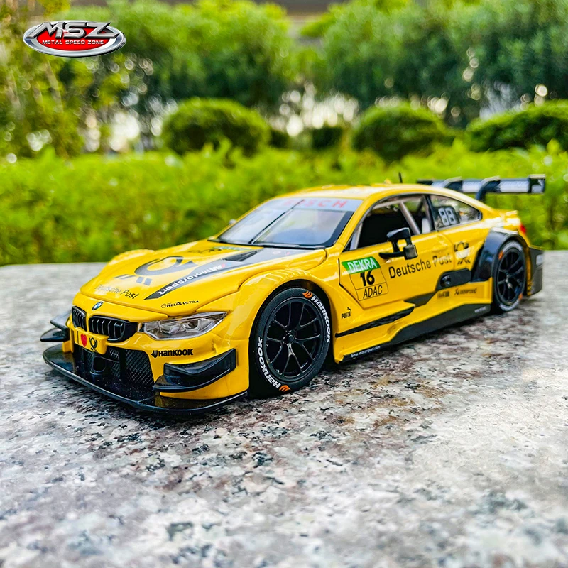 Msz 1:24 Bmw M4 Dtm Racing Legering Model Kinderen Speelgoed Auto Spuitgieten En Speelgoed Auto Geluid En licht Trek Jongen Gift Collection