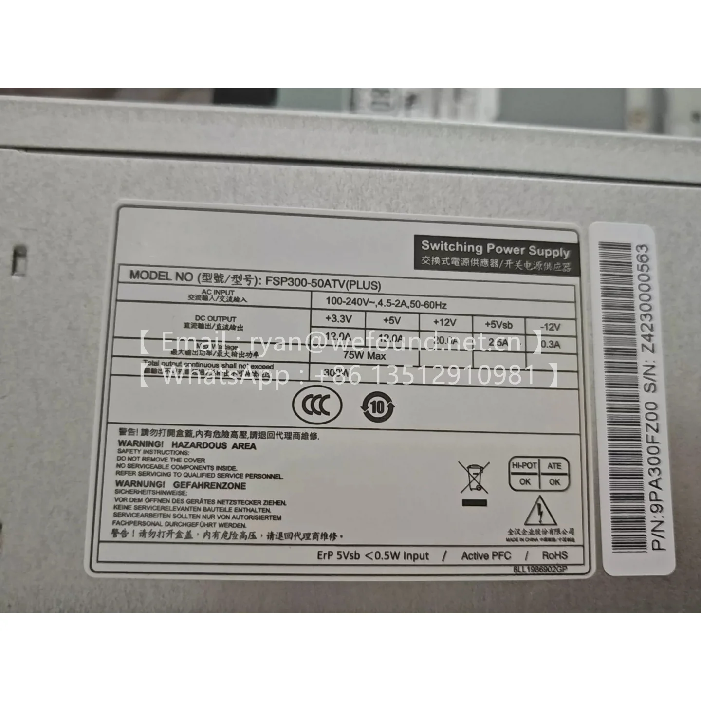 

FSP300-50ATV(PLUS) 9PA300FZ00