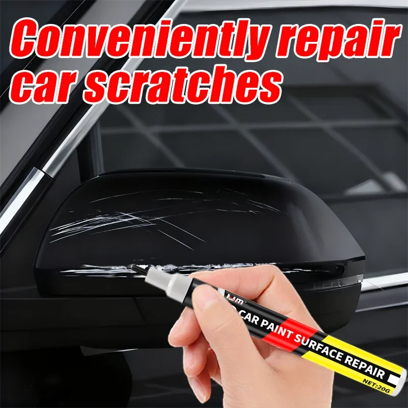 KJM New Car Scratch Repair Paint Pen 20g- Black and White Options, Efficient Car Surface Touch-Up, DIY Repair Kit, Perfect Match