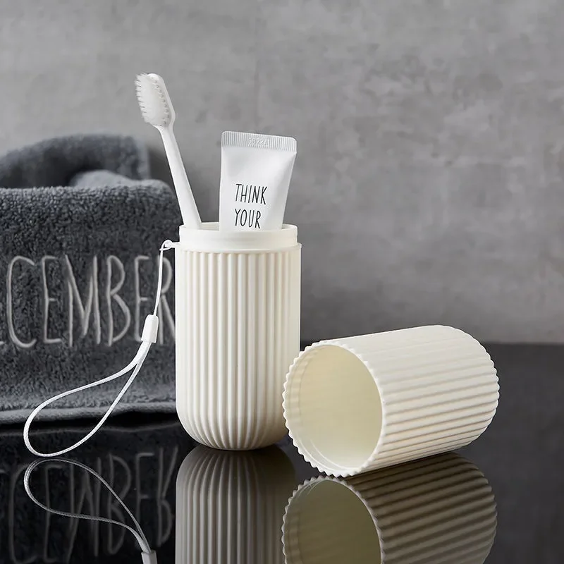 

Travel Portable Toothbrush Cup Bathroom Toothpaste Holder Storage Case Box Organizer Travel Toiletries Storage Cup New Creative