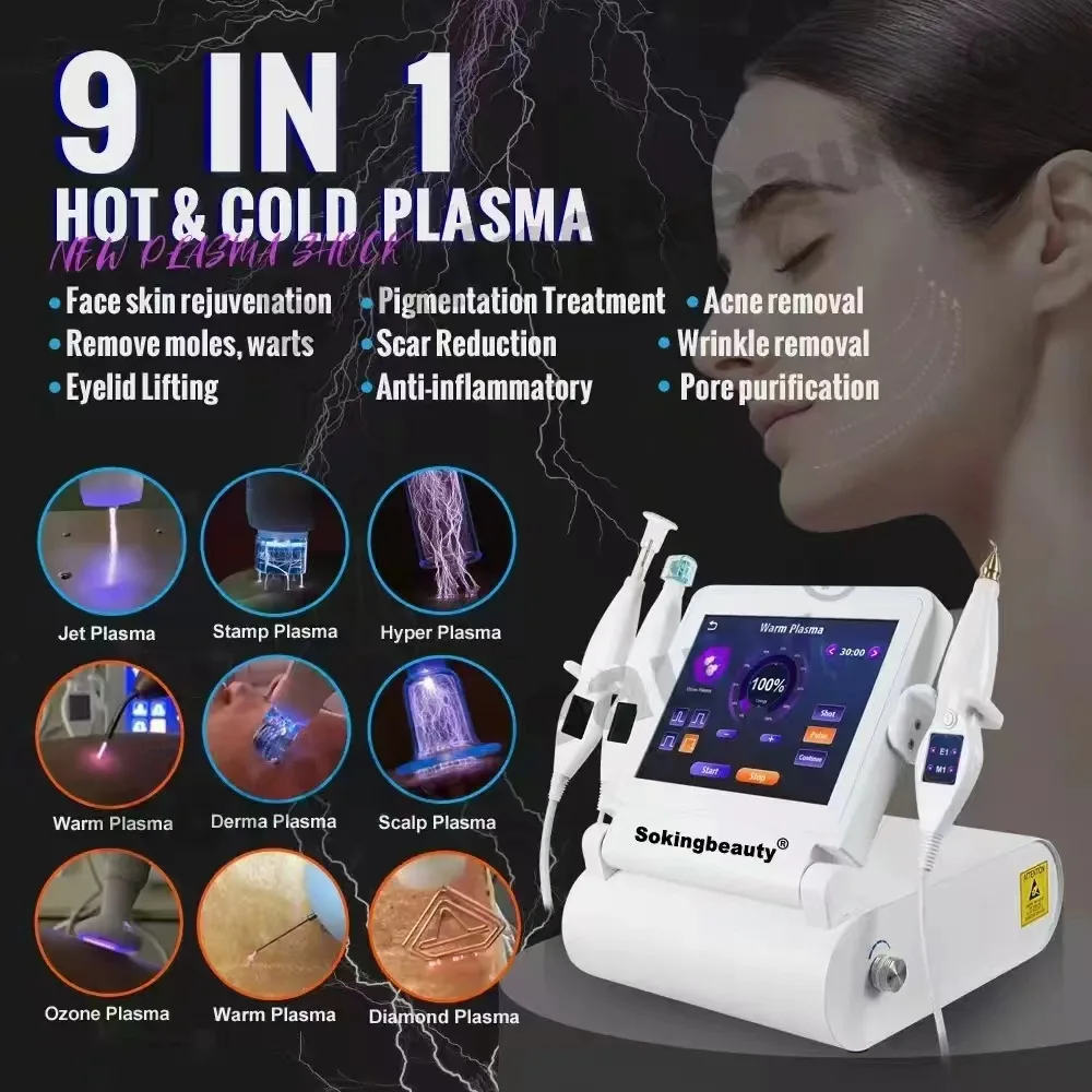 

Jet Fusion Cold Plasma Beauty Device for Acne, Scar, Epidermal Spot Fading, Knot Elimination, and Skin Rejuvenation