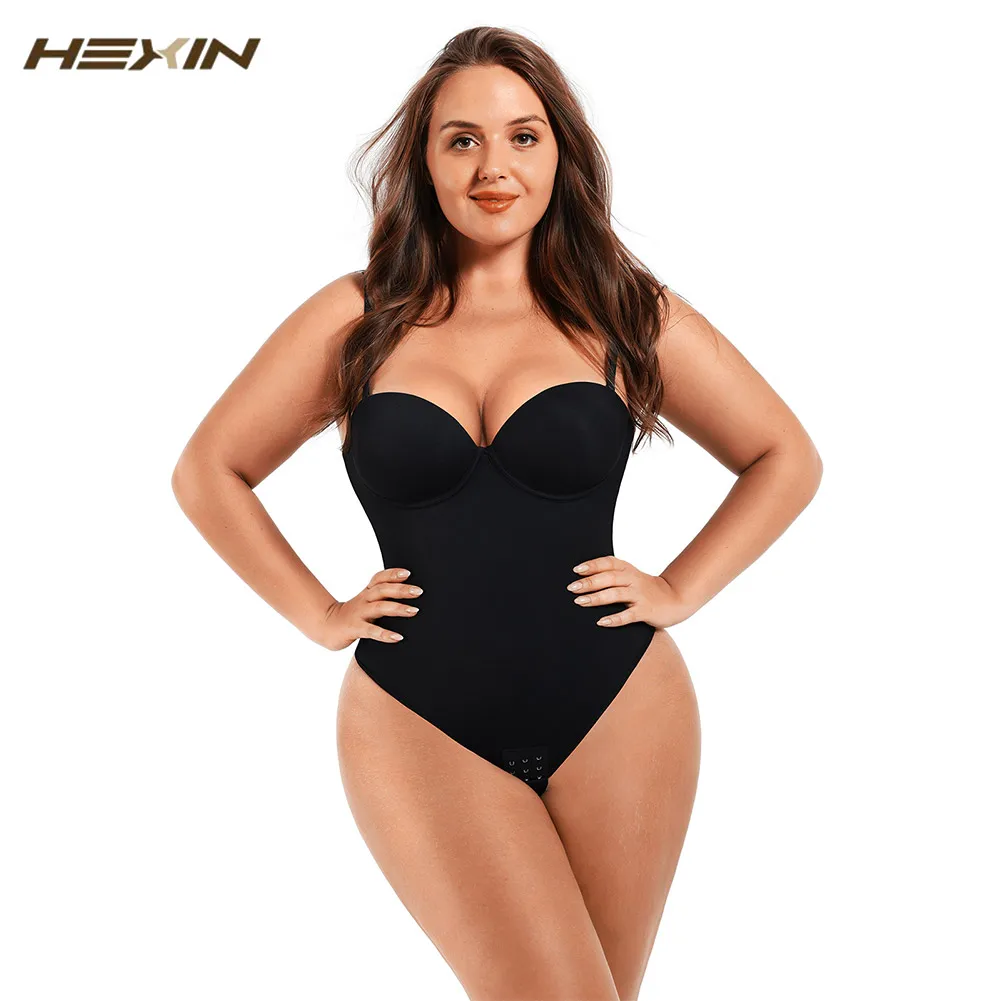 

HEXIN Bodysuit Shapewear Women's Body Shapers Low Back Tummy Control Shaper Waist Trainer Slimming Corset Body Sexy Binders