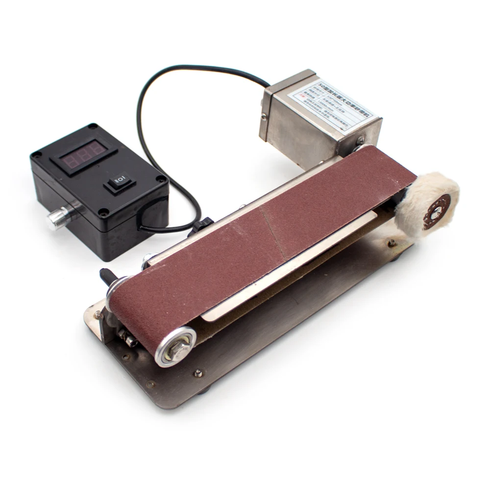 Electric Belt Sander Waterproof Desktop Sharpener Water-Cooling Polishing Sharpening Machine 50x530MM 0-13000RPM Adjustable