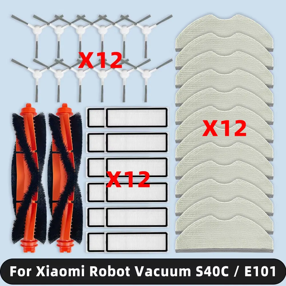 �y�Z�[�����z�݊������� ( Xiaomi Robot Vacuum S40C / E101 ) �����p�p�[�c �A�N�Z�T���[�L�b�g ���C���T�C�h�u���V HEPA�t�B���^�[ ���b�v�N���X