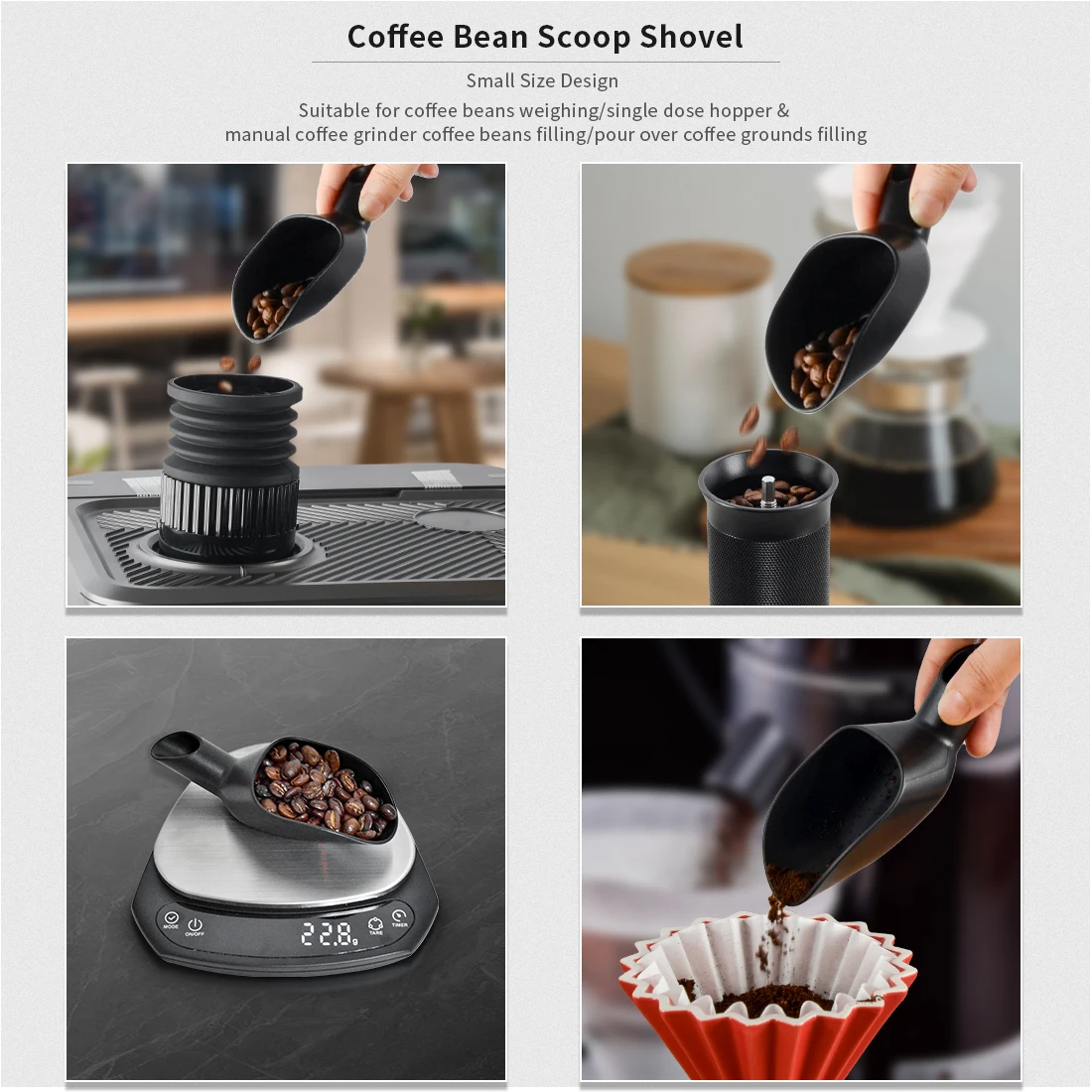 CAFEMASY Coffee Shovel Measuring Spoon 20g Scoop Coffee Beans Kitchen Measuring Tool Coffee Spoon Matching Series Coffee Tools