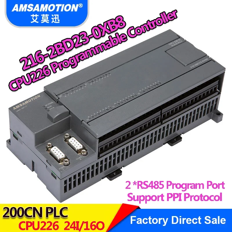 Imagem -02 - Plc do Amsammotion-transistor Siemens S7200 Cpu226 6es7 216-2bd230xb8 Plc do Relé 24di 16do 6es7 216-2ad23-0xb8