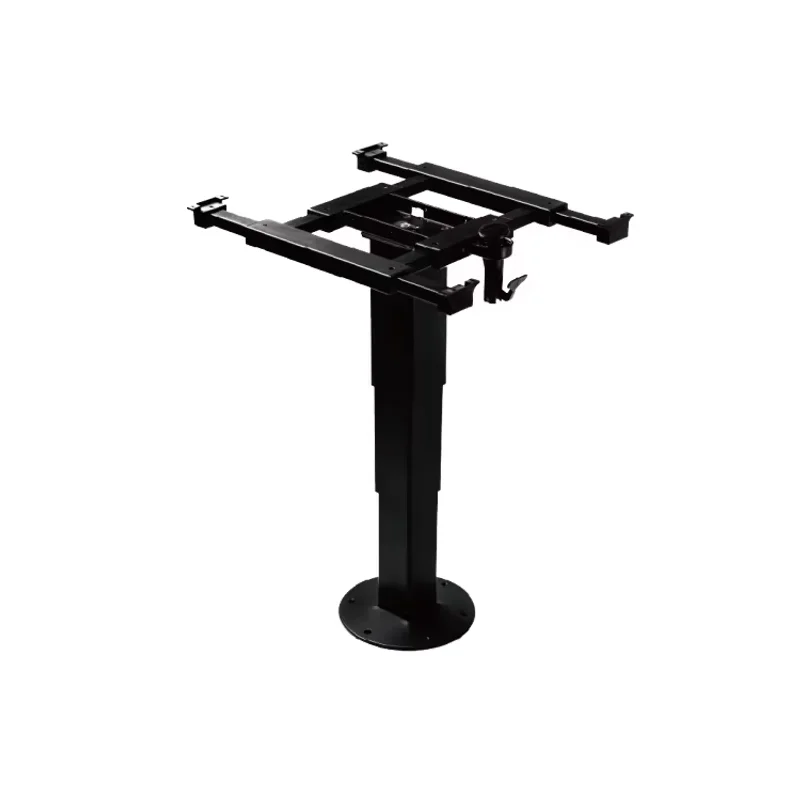 GARBAU Hot Selling Folding Telescopic RV & Car Table Legs With Four-way Translation Frame Steel Black For Outdoor And Home Use