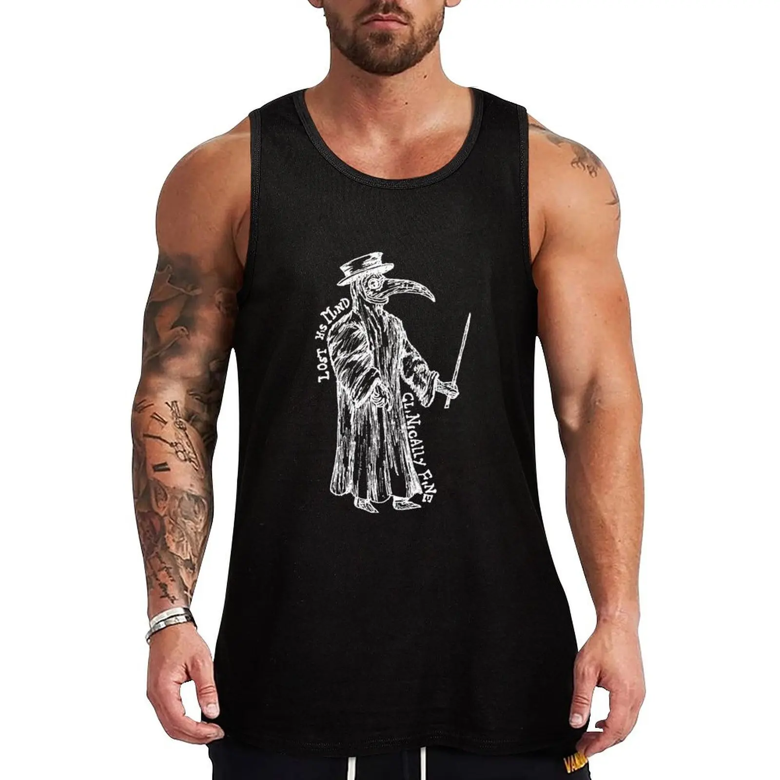 Mr. Plague Doctor Man Tank Top Work Outdoor Tank Top Durable Utility Sleeveless