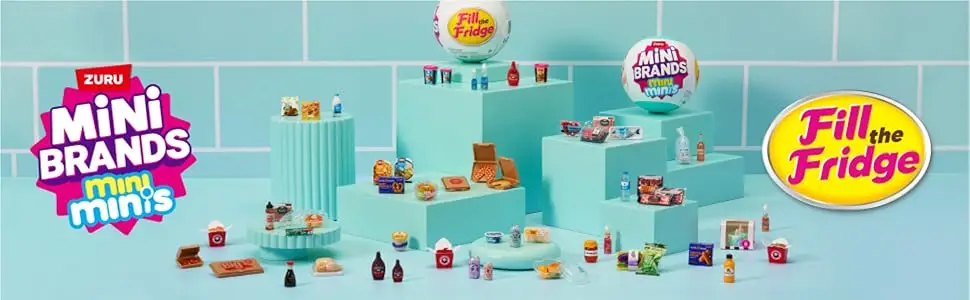ZURU 5 Surprise Mini Brand Kühlschrank-Ball-Serie Blindbox-Spielzeug – Geheimnisvolle Sammlung Mini Brands „Fill The Fridge Brands Food“ – Detail 1