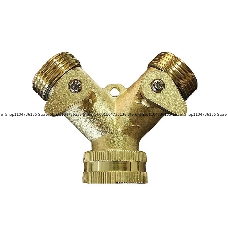 2Pcs metal Y-type water separator, three-way ball valve faucet, 3/4 