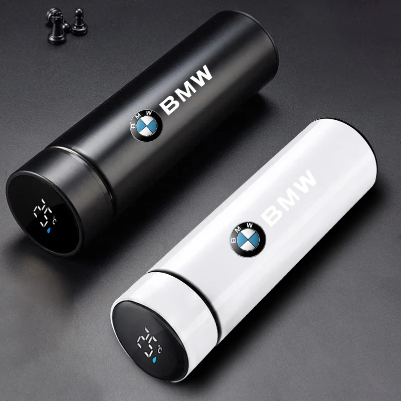 Car Logo 500ml Portable Car Smart Thermos Bottle Temperature Display Cup For BMW 4 Series F32 F33 420d 420i 425d 430i 435i 440i