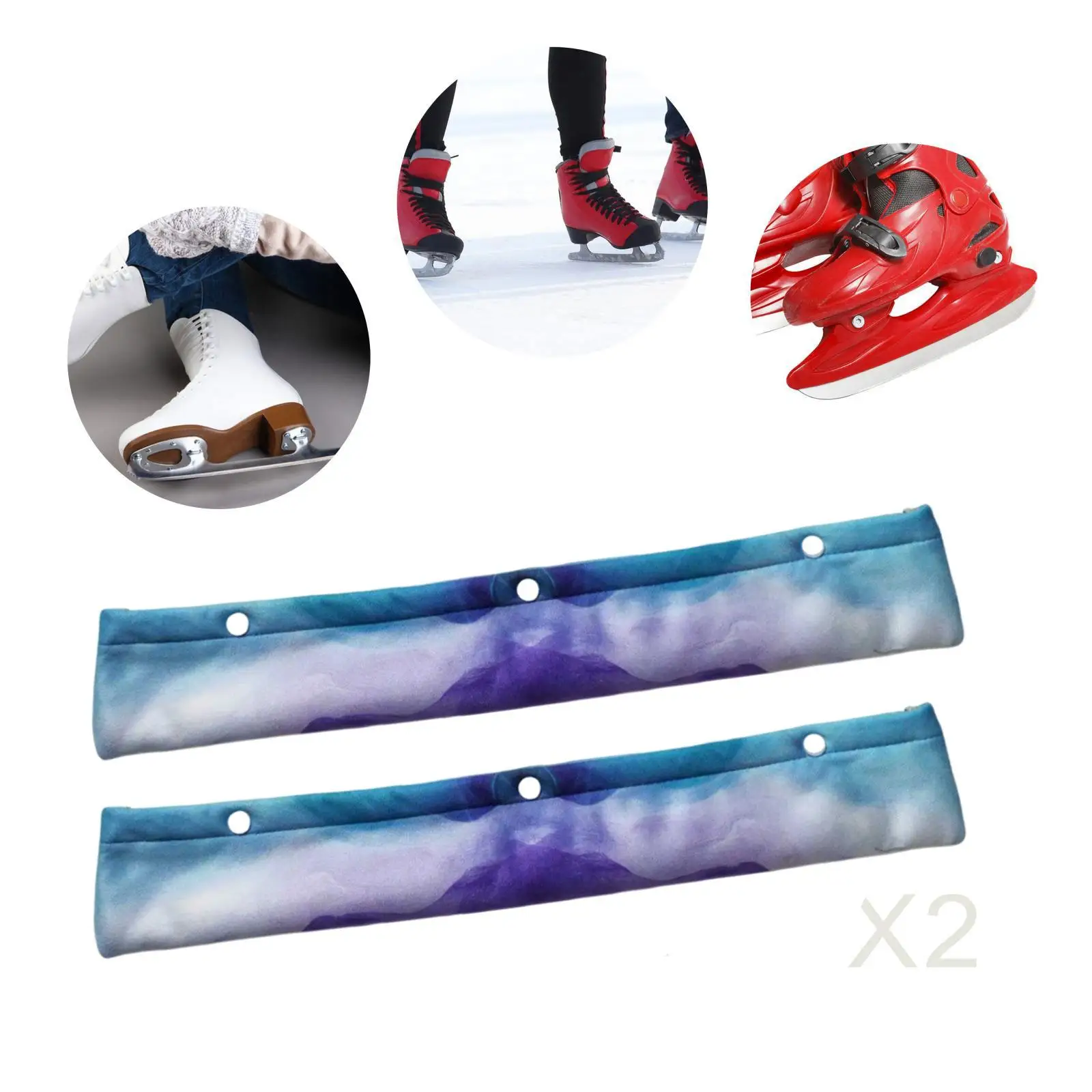 

Ice Skate Blade Guards Soft Suede Cover Comfortable Protection Anti Slip Accessory for Figure Hockey Skates Adults