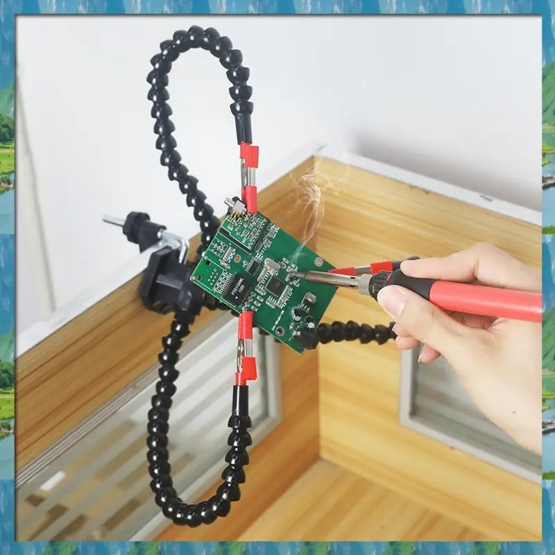 

AB07 HOT Soldering Third Hand Tool Flexible Arms PCB Holder Stand 3 Claws For Electronic Repair Soldering