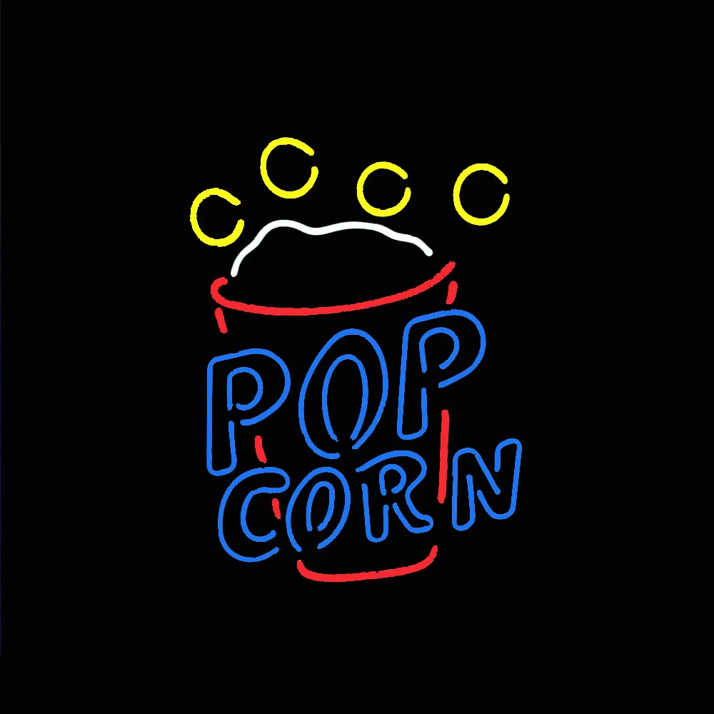 Popcorn Neon Sign Light Custom Handmade Real Glass Tube Store Advertise Room Decoration Display Lamp Hang On Wall 14