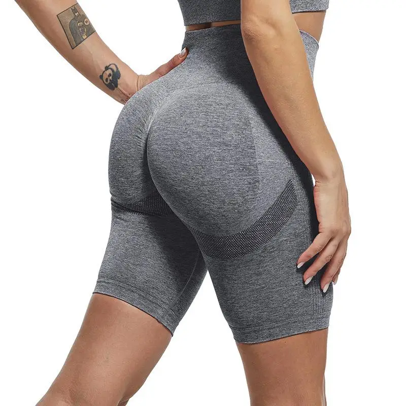 

High Waisted Yoga Pants Women's Sports Clothing Tummy Control Slimming Capri Length Polyester Fabric Butt Lifting