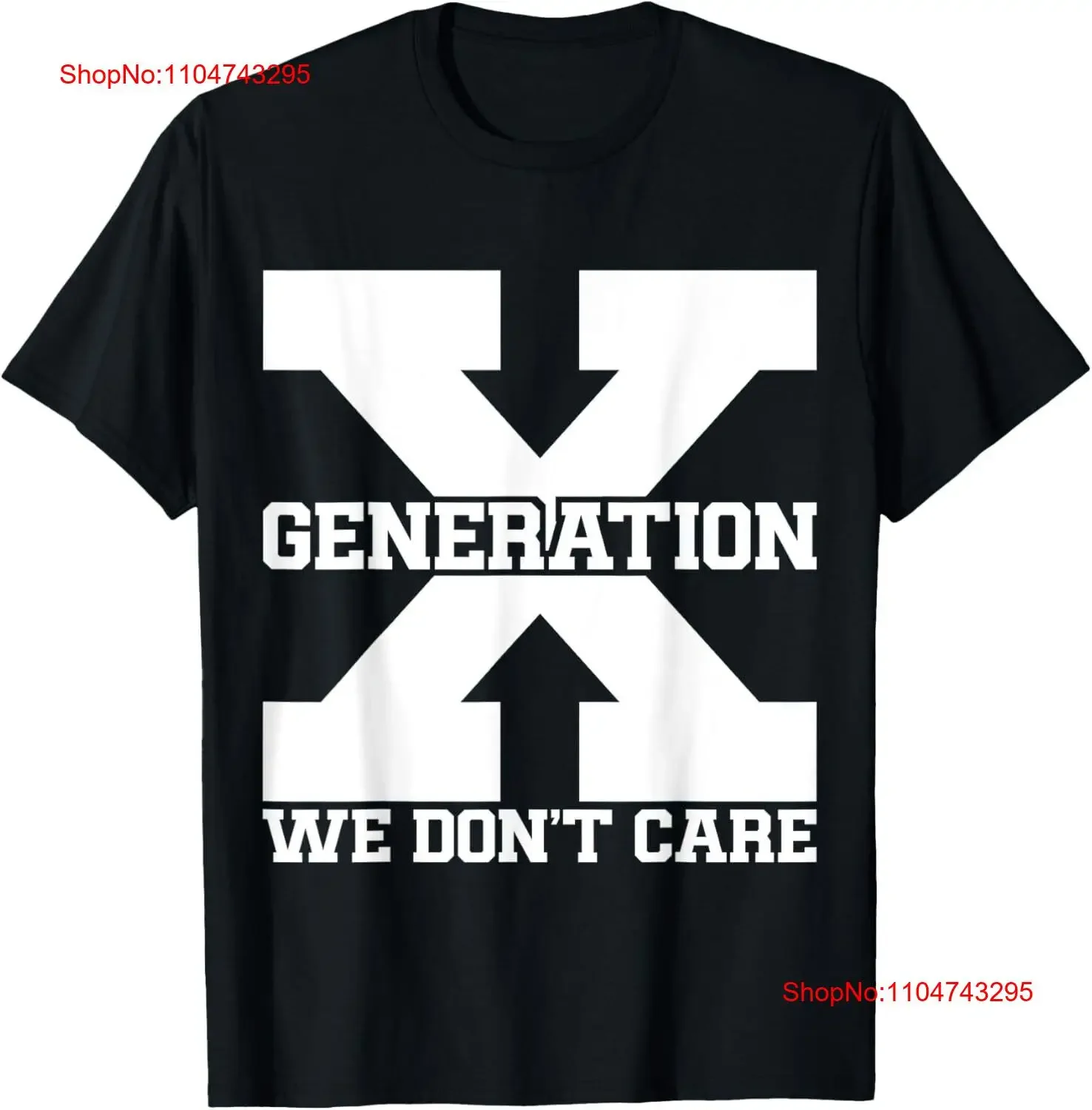 

Generation X We don't care T Shirt vintage Washed Slightly Versatile Breathable Stretched Comfortable Soft graphic homme