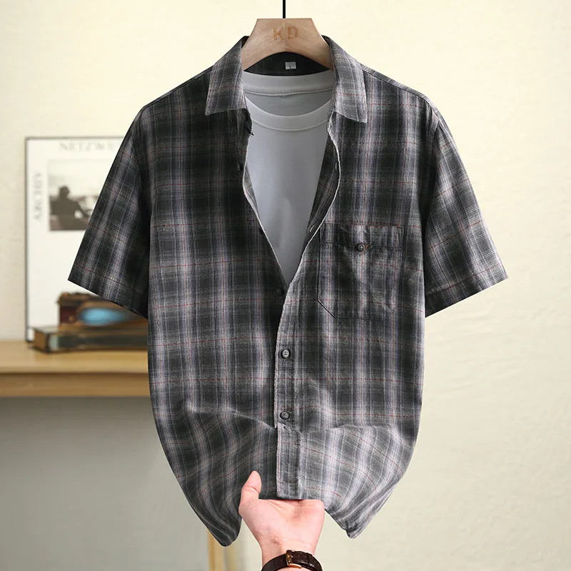 

Casual Short Sleeve Blouse Men's Streetwear Fashion Shirt Streetdress Hombre Male Clothing Spring Autumn Camisa Men's Shirts New