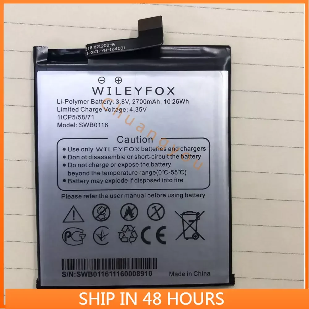 new 3.85v 2700mah swb0116  Batteries For Wileyfox Swift 2 /Swift 2 Plus Cell phone Battery