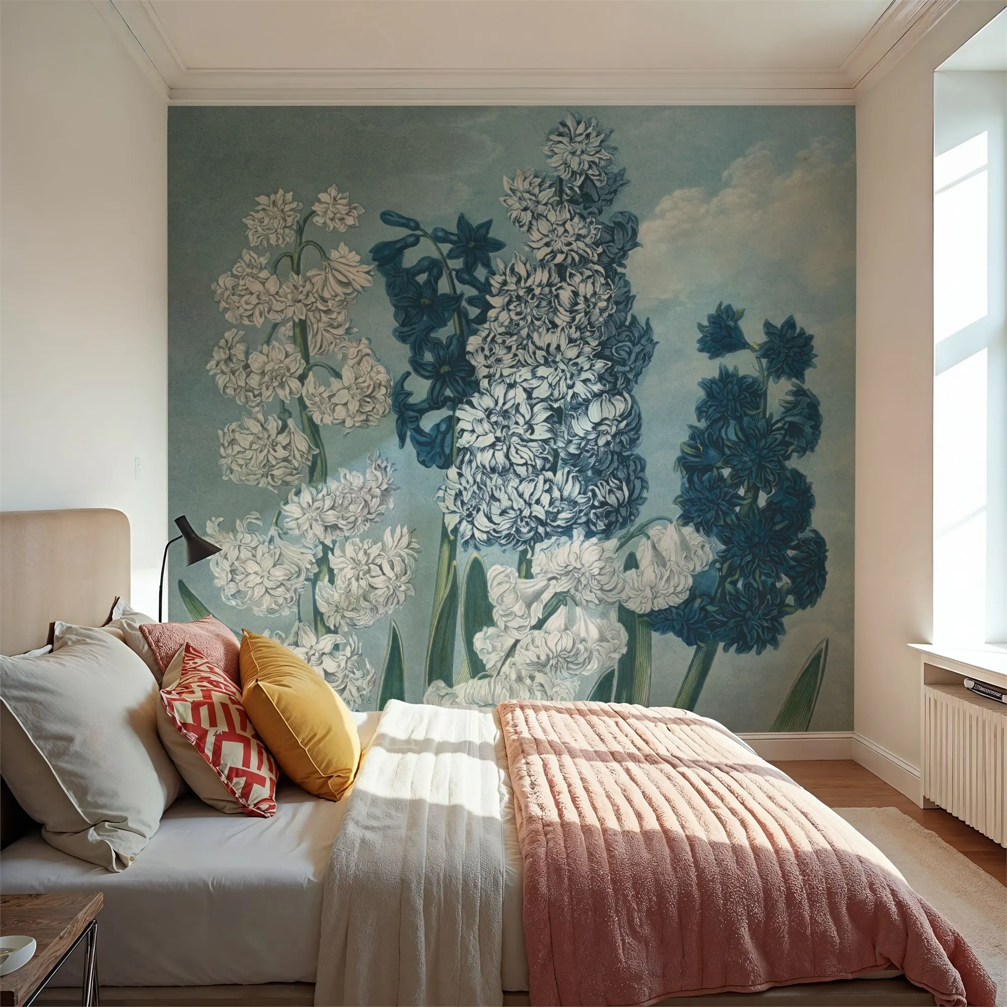 Custom Temple of Flora Hyacinths Wallpaper for Walls Made to Measure Large Wall Mural