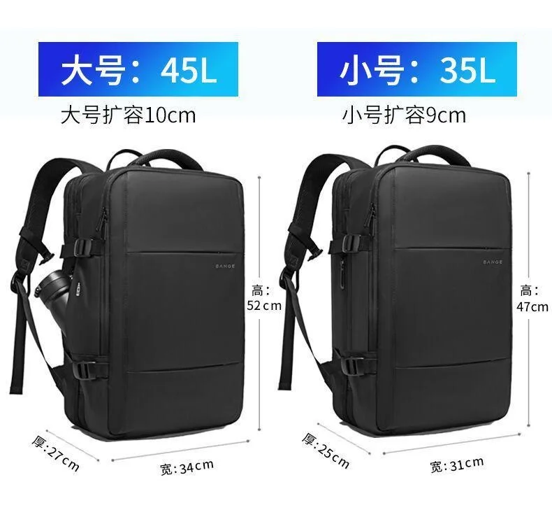 Travel Backpack Men Business Backpack School Expandable USB Bag Large Capacity 17.3 Laptop Waterproof Fashion Backpack