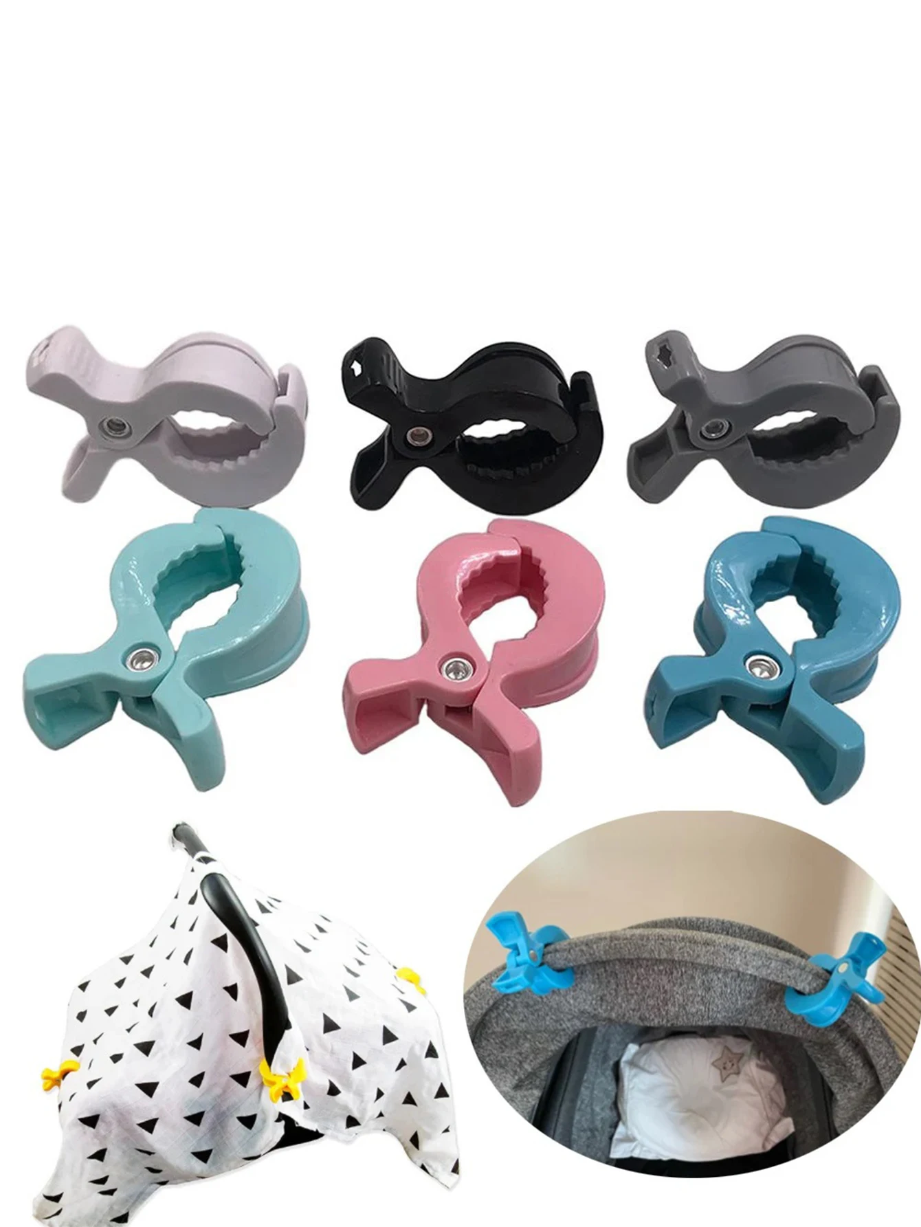 2Pcs Baby Strollers New Hook Clip Alligator Clip Pram Peg Portable Baby Stroller Hook Kids Car Seat Baby Stroller Accessories