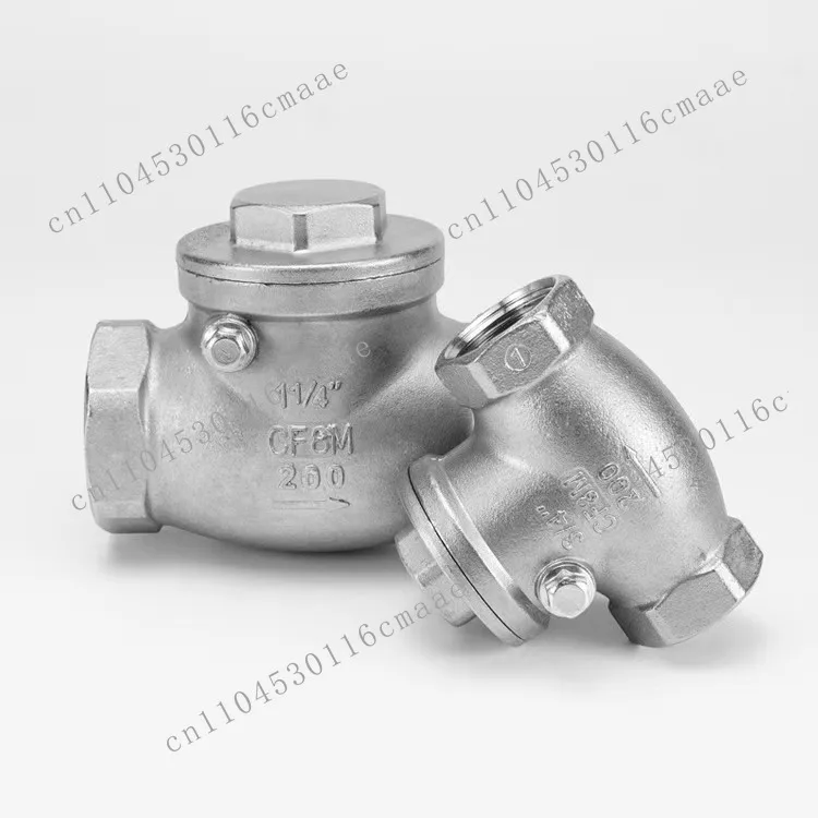 Suitable for 304 stainless steel horizontal check valve H14W-16P thread buckle internal thread swing check valve DN15DN251 inch