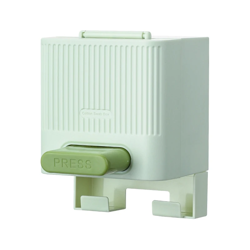 

Автоматический диспенсер для ватных палочек с пылезащитной крышкой, органайзер для косметики, для ванной комнаты и домашнего хранения, коробка для ватных палочек с нажимным механизмом