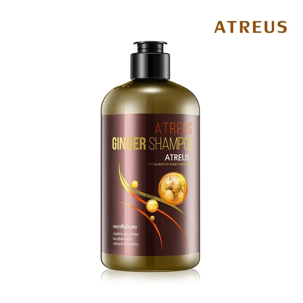 Champú de jengibre, 400ml, cuidado del cabello, refrescante, Control de aceite, eliminación de caspa, fortalece el eje del cabello, suaviza, nutre, productos para el cuidado del cabello