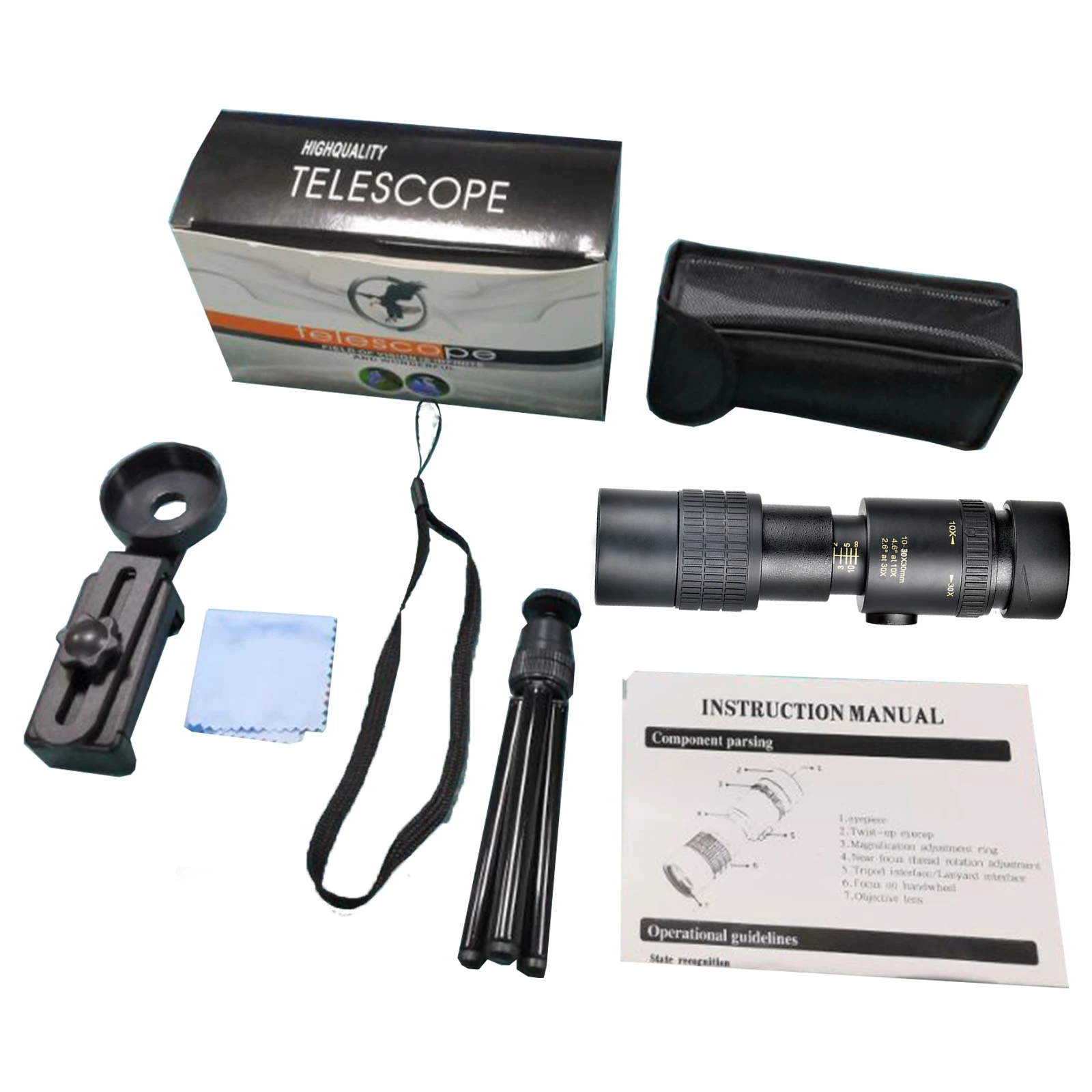 

Super Telephoto Monocular for Bird Watching with Adapter Tripods 85AC