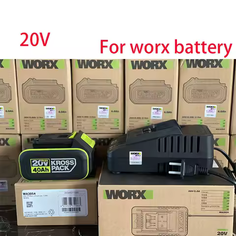 100% Original 20V 4.0ah 6.0Ah 8.0Ah Replacement Battery for WORX Series Power Tools with WA3016 WA3023 WA3054 WA3027