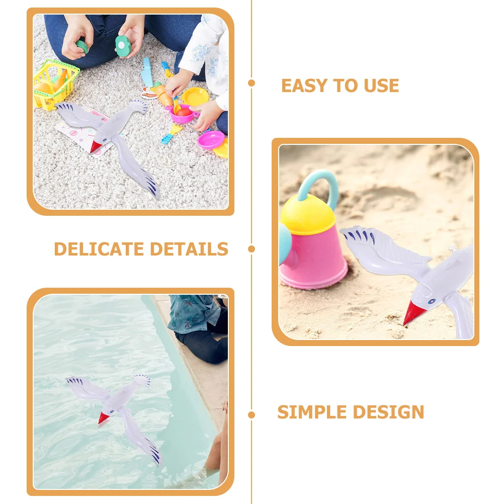 2 Pcs Swimming Pool Inflatable Toys Water Balloon Large Sea Gull Child Seagull Inflates Kiddy