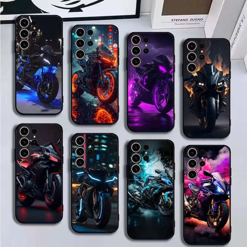 

Bike Moto Yamahaes-S Cool Phone Case For SamsungS25,24,21,22,23,30,Ultra,20,Plus,Fe,Lite,Note,10,9,Soft Black Cover
