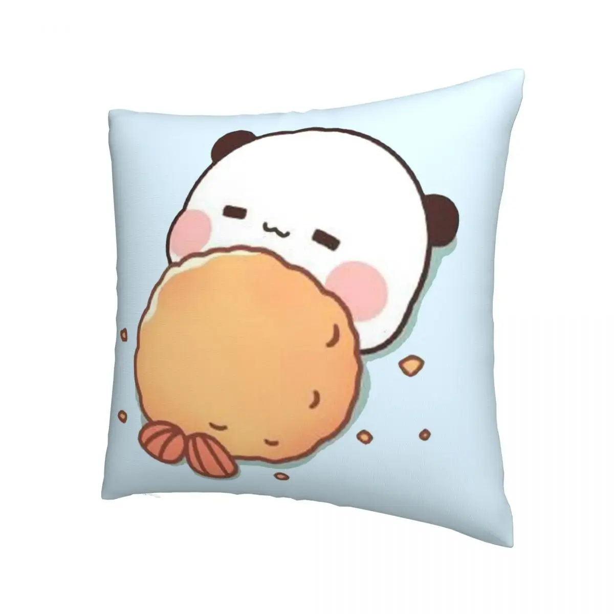 Panda And Brownie Bear Couple Pillowcase Printing Polyester Cushion Cover Gift Mochi Cat Pillow Case Cover Seater 45*45cm