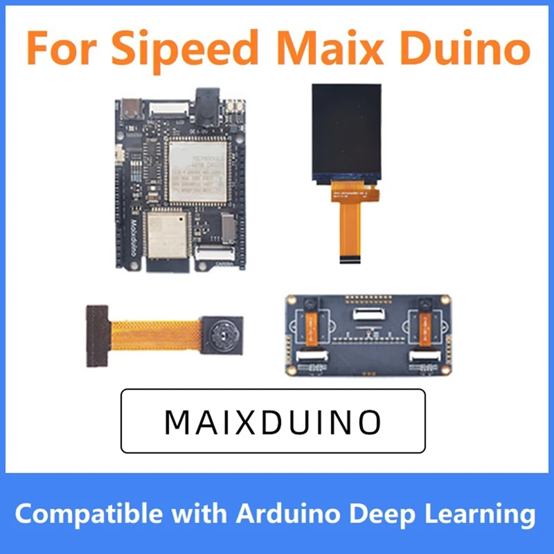 

1 Set For Sipeed Maix Duino Development Board K210 RISC-V AI+LOT ESP32 Module Kit With Camera And 2.4 Inch Screen+Binocular Cam