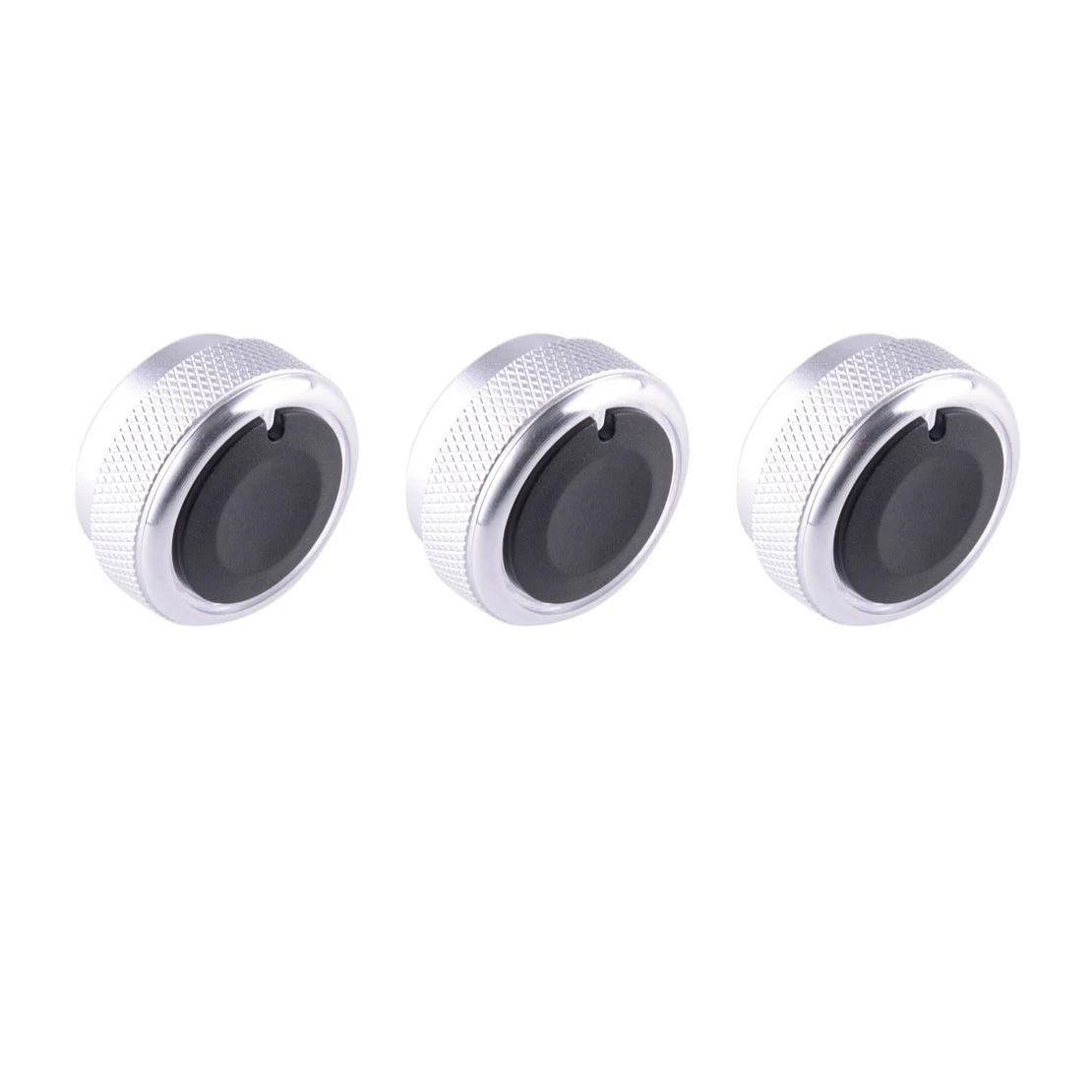 3Pcs AC Switch Knob Air Conditioning Heat Control Knobs for Toyota Tacoma Platz Vios Vitz Yaris Echo Scion X Silver