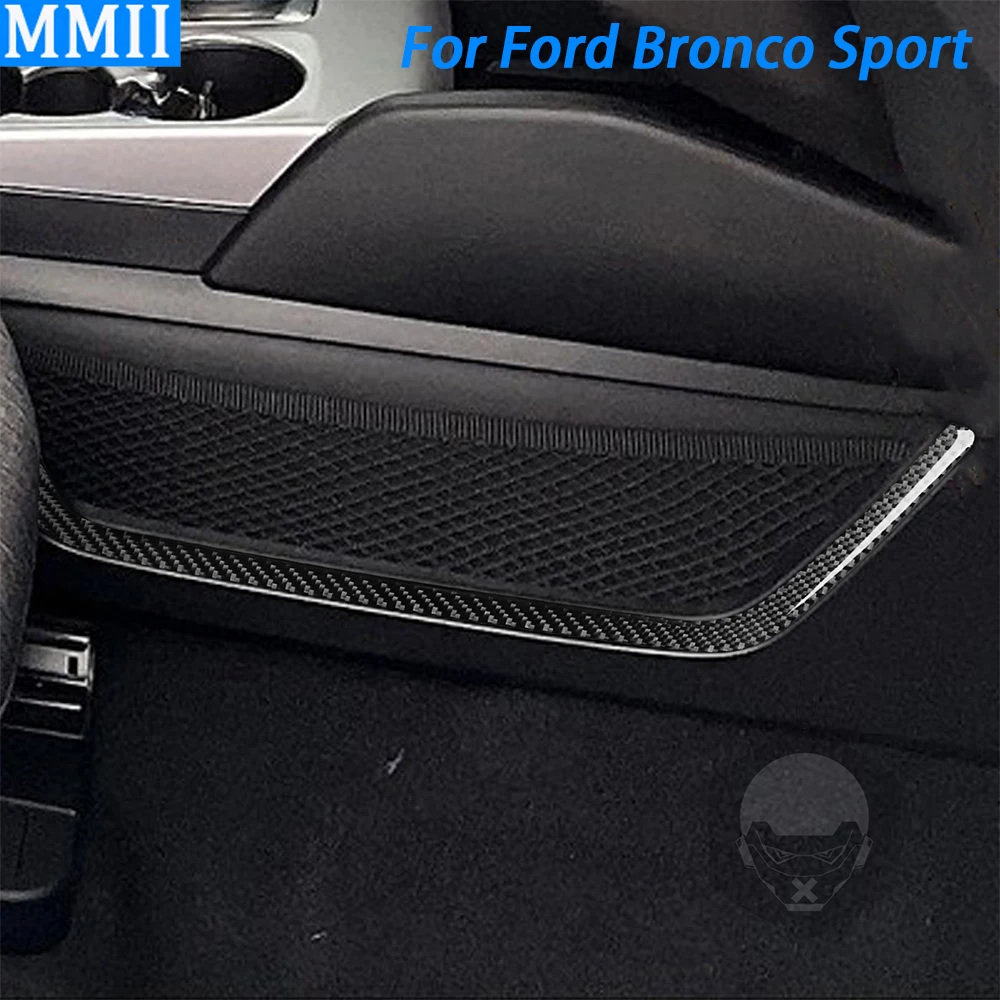 

For Ford Bronco Sport 2021-2023 Carbon Fiber Gear Shift Right Side Storage Box Panel Trim Strip Car Interior Accessories Sticker