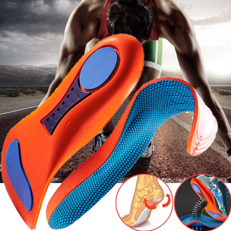 1Pair New Sports Insoles For Shoes Sole Technology Shock Absorption Breathable Running Insoles For Feet Orthopedic insoles