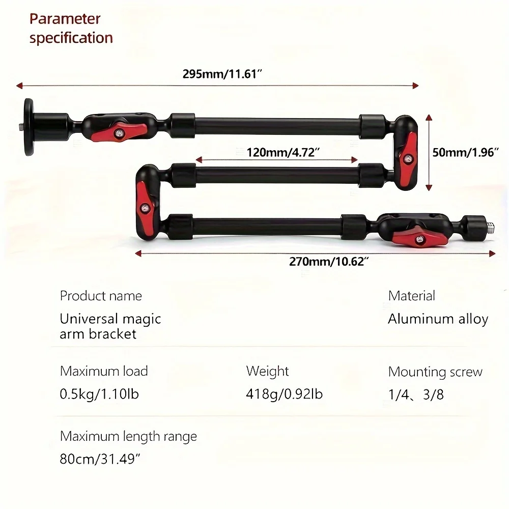 Aluminum alloy multifunctional rotating telescopic universal magic arm bracket desktop fixture combination