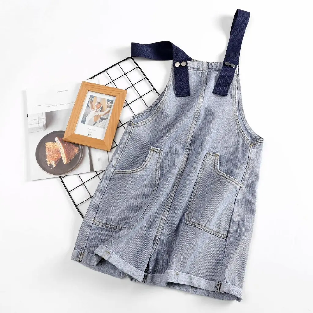 

Корейские женские джинсовые шорты 18WS-8622, повседневные широкие брюки, летняя мода, дизайн с керлингом, оптовая продажа одежды