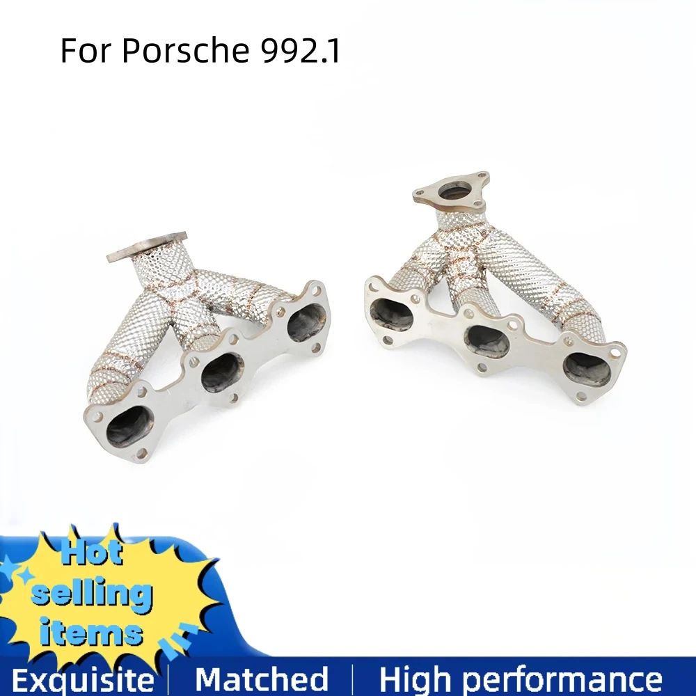 

Stainless steel exhaust manifold For Porsche 992.1 3.0T, 3.7T, 3.8T Carrera S Turbo S 2018-2023 Exhaust pipes catalytic convert