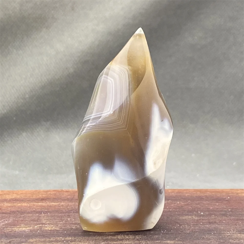 Killer Whale Agate Natural Stone Crystal Flame Home Decor Gemstone Chakra Healing Crystal - Oceanic Energy Rock