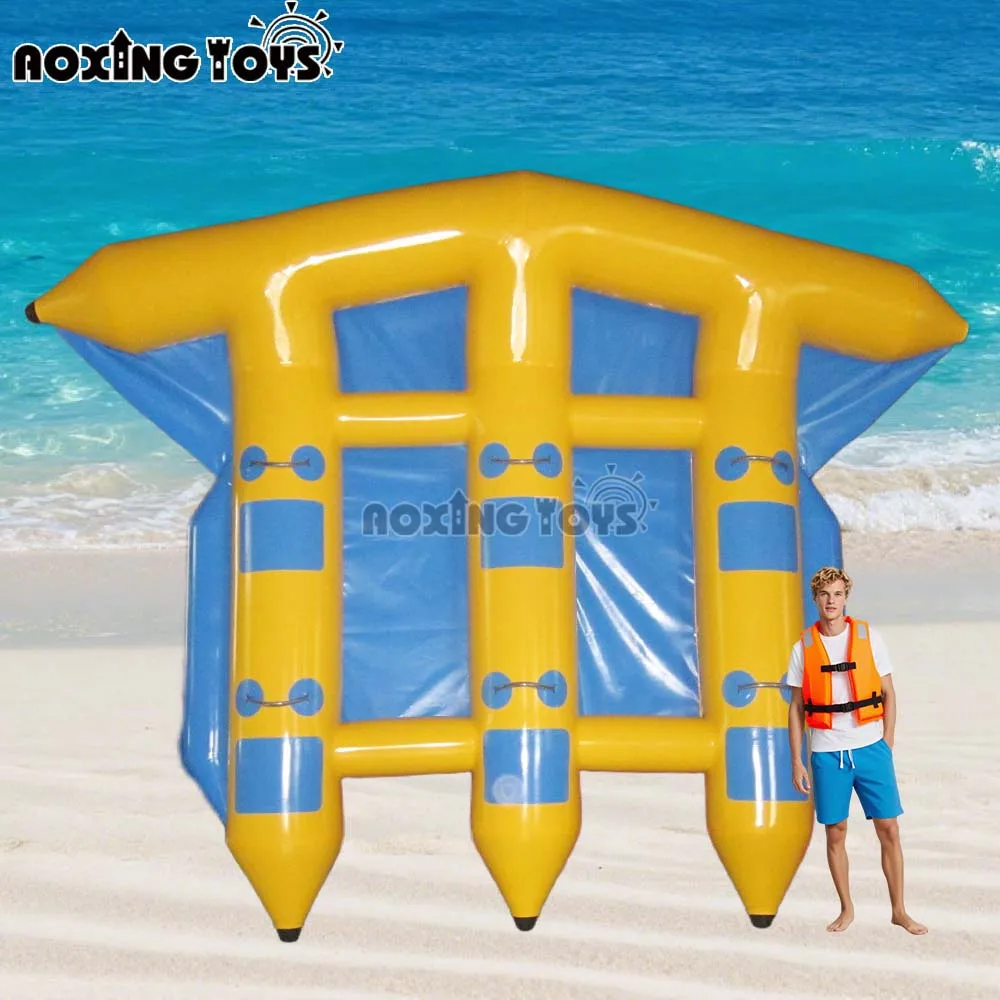 High Quality PVC 0.9mm Inflatable Flying Fish Water Banana Boat Adult Outdoor Maritime Surfing Sports Game Toy