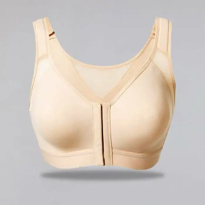 Traceless Breathable Bra Adjustable Chest Brace Support Multifunctional Bra Front Closure Bras Back Posture Support Sports Bra